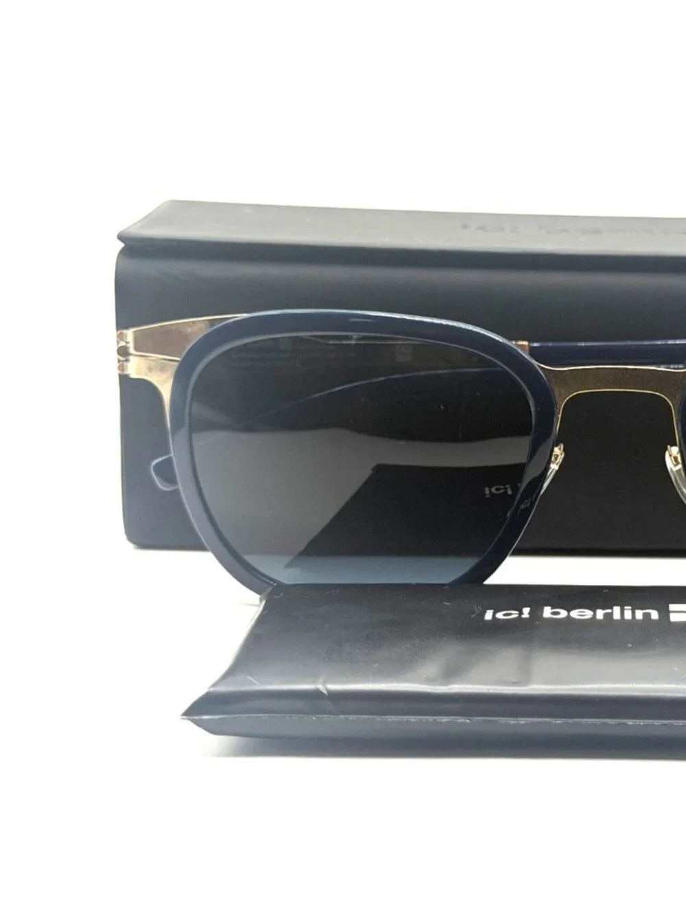 NEW IC! BERLIN RUMMELSBURG ROSE GOLD/BLUE UNISEX SUNGLASSES 50MM 23 145